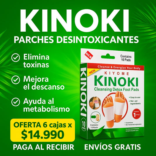 PACK DE 6 CAJAS DE PARCHES DESINTOXICANTES KINOKI